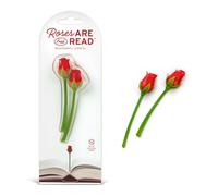 Genuine Fred Lot de 2 marque-pages roses en silicone souple et flexible, idéal pour les romans d'amour, les amateurs de livres et la Saint-Valentin