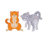 Genuine Fred Tale End Lot de 2 marque-pages en acier flexible en forme de chat pour livres, planificateurs, journaux et lecture