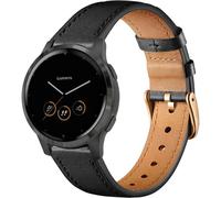 Genuine Leather Strap For Garmin Vivoactive 4s/3s, Venu 2s/3s, Fossil Gen 5e/6 42mm, Q Venture - 18mm