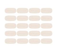 Genuine Leather Tags 20pcs | Soft Decorative Labels with Holes for Bags/Purses/Sewing | DIY Leather Patches for Crafts & Jewelry Making (Original Color)