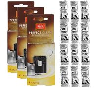 Genuine Melitta Perfect Clean Détartrant pour machine à café, tablettes de nettoyage (Lot de 12)