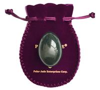 Genuine Nephrite Jade Egg, Undrilled, For Kegels To Train Pelvic Floor Muscles and for Crystal Healing In Meditation, By Polar Jade (Medium (43 x 30mm))