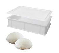 Genus Dei | Bac Plastique Avec Couvercle | Pizza ET Pain | Caisse de Transport ET Empilable | Boite Alimentaire 30x40x10