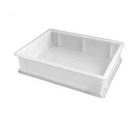 Genus Dei Cassette de service professionnelle en polyéthylène, usage alimentaire, 30 x 40 cm, h10 cm, superposable, pour pâte à pizza, pâtisserie, pain 30x40cm