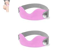 Genuvamed Active Relief Patellar Band 2 Pack, Genuvamed Knee Brace, No-Slip, Adjustable Fit, for Jumpers Knee/Basketbal/Volleyball or Squats (Pink,2PCS)