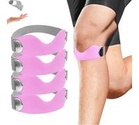 Genuvamed Knee Brace, Adjustable Non-Slip Sport Support Strap, 2 Pack, for Women & Men,Adjustable Non-Slip Sport Support Strap for Running Basketball Cycling (Pink*4)