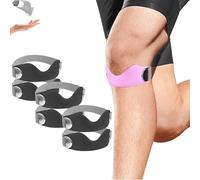 Genuvamed Knee Brace, Adjustable Non-Slip Sport Support Strap, 2 Pack, for Women & Men,Adjustable Non-Slip Sport Support Strap for Running Basketball Cycling (Black*6)