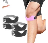 Genuvamed Knee Brace, Adjustable Non-Slip Sport Support Strap, 2 Pack, for Women & Men,Adjustable Non-Slip Sport Support Strap for Running Basketball Cycling (Black*4)