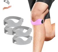 Genuvamed Knee Brace, Adjustable Non-Slip Sport Support Strap, 2 Pack, for Women & Men,Adjustable Non-Slip Sport Support Strap for Running Basketball Cycling (Grey*4)