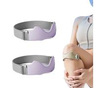 Genuvamed Knee Brace for Women 2-Pack, Silicone Patellar Tendon Strap for Knee Pain, Adjustable Non-Slip Sport Support Band for Running, Hiking, Gym, Basketball, Tennis - Men & Women (Purple)