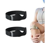 Genuvamed Knee Brace for Women 2-Pack, Silicone Patellar Tendon Strap for Knee Pain, Adjustable Non-Slip Sport Support Band for Running, Hiking, Gym, Basketball, Tennis - Men & Women (Black)