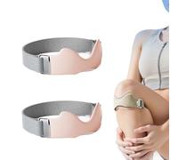 Genuvamed Knee Brace for Women 2-Pack, Silicone Patellar Tendon Strap for Knee Pain, Adjustable Non-Slip Sport Support Band for Running, Hiking, Gym, Basketball, Tennis - Men & Women (Beige)
