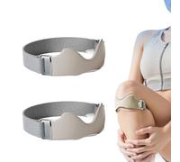 Genuvamed Knee Brace for Women 2-Pack, Silicone Patellar Tendon Strap for Knee Pain, Adjustable Non-Slip Sport Support Band for Running, Hiking, Gym, Basketball, Tennis - Men & Women (Gray)