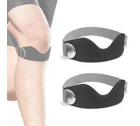 Genuvamed Patellar Band 2 Pack, Genuvamed Knee Brace, Non-Slip Compression Breathable Adjustable 3D Silicone, for Running, Hiking, Basketballs, Gym (Black*2)
