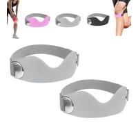 Genuvamed Patellar Band Knee Brace, Genuvamed Knee Wraps, Adjustable Non-slip Silicone Patellar Strap, Compression Breathable 3D Silicone, All-Day Support Secure Fit for Work Fitness (gray 2pcs)