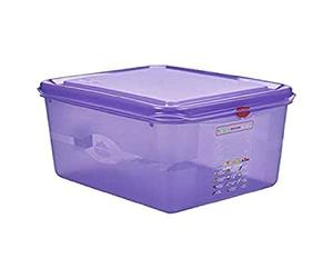 Genware 12480 AL allergènes Boîte de rangement, 1/2 GN, profondeur 150 mm, 10 L (Lot de 6)