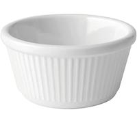 Genware JMP212 Ramequin cannelé en mélamine, blanc, capacité 118,294 ml, hauteur 46 mm, lot de 12