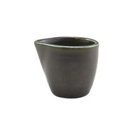 Genware Terra Lot de 12 pots à lait en porcelaine Noir 90 ml