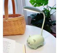 Genyerl Lampe de bureau LED pour enfants, veilleuse en forme de mini chat, lampe de lecture pliable rechargeable par USB pour chambre à coucher, chevet pour enfants (vert)