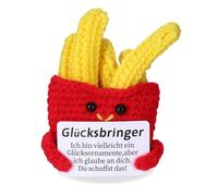 GENZYRE Pocket Hug Cochon porte-bonheur créatif en laine à tricoter Mini cochon et petit câlin porte-bonheur Cadeau de rétablissement Cadeau de fête des mères