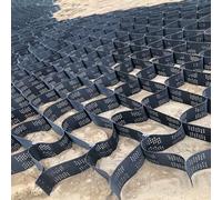 Geo Grid, Dalle géocellulaire Extra Longue - 5 cm / 2 po, Dalle de stabilisation pour allées et Jardins, géocellule Pliable pour Remplissage de Gazon et de Roches (4 m x 4 m / 13 pi x 13 pi)