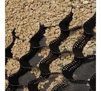 Geo Grid, Dalle stabilisatrice de Gravier Robuste de 10 cm de Haut - Polyéthylène de qualité Commerciale pour abris de Jardin, allées, VTT, patios - Dalle de Sol Geo Grid (5 x 5 m)