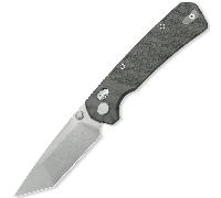 GEO Knife Blaze SW M390 Blade Tiger Stripe Pattern Flamed Ti