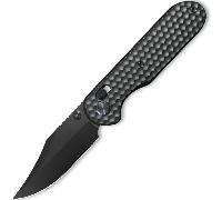 GEO Knife Ethereal Cutter Black DLC M390 Blade Black DLC Ti