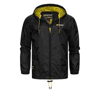 GEO NORWAY BOAT MEN - Blouson Pour Homme - Veste Outdoor Coupe Vent - Manteau Manches Longues - Veste Randonnée Camping Chasse Pêche Tissu Confortable NOIR 3XL
