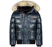GEO NORWAY Bugs Men - Doudoune Matelassée Homme Veste Manteau Chaud Doublure Hiver Hommes - Blouson Coupe Vent Manches Longues (Marine M)