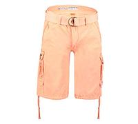 GEO NORWAY PARADIZE Men - Bermuda Homme Casual Coton - Short Hommes Sport Cargo - Bermudas Respirant Decontracté Chino - Shorts Court A Ceinture - Coupe Normale Confortable Saumon - L