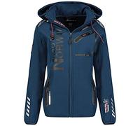 GEO NORWAY REINE LADY - Veste Softshell Femme Impermeable - Jacket Chaud À Capuche Outdoor - Blouson Zippées Coupe Vent Resistant Hiver - Activites En Exterieur Randonnée marine/marine - M