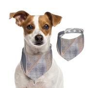 Géo Or Rose,Bandanas pour Chien, écharpe en Coton, Bavoirs réglables pour Animaux de Compagnie,M