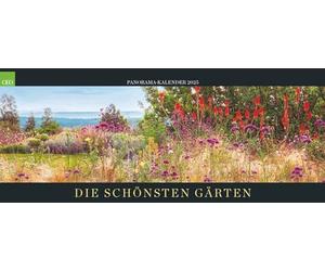 GEO Panorama : Les plus beaux jardins 2025 - Calendrier panoramique - Calendrier mural - Grand format - Calendrier photo - 120 x 50 cm