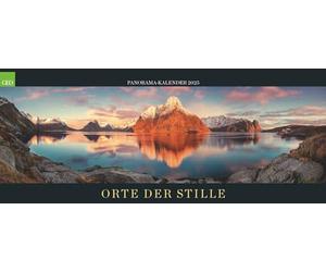 GEO - Panorama : lieux de silence 2025 - Calendrier mural pour le calme et la réflexion, grand format 120 x 50 cm, avec images de refuges calmes : calendrier panoramique