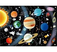 Geo Puzzle educatif Enfant systeme Solaire 150 Pieces - Espace, Univers, planetes, Galaxie - Set Puzzle + Carte Animal