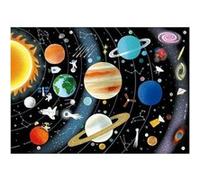 Geo Puzzle Educatif Enfant Systeme Solaire 150 pieces - Espace, Univers, Planetes, Galaxie - Set puzzle et carte animaux