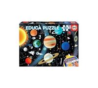 Geo Puzzle Educatif Enfant Systeme Solaire 150 pieces - Espace, Univers, Planetes, Galaxie - Set puzzle et carte animaux