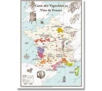 Carte des Vignobles et Vins de France - Affiche (50x70 roulé)
