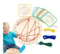 Geoboard, Wood Geoboard | Wood Geoboard Roll pour | Jouets préscolaires Fins Jouets athlétiques pour Filles 3 4 5 de Votre Enfant, la pensée