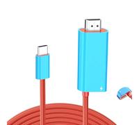 Geobom Câble adaptateur USB C vers HDMI 8K @ 60 Hz pour Nintendo Switch Dock/Switch 2/Steam Deck, adaptateur de type C vers HDMI pour iPhone 17/16/15, MacBook Pro/Air, iPad Pro vers moniteur de