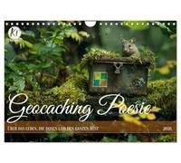 Geocaching Poesie (Wandkalender 2026 DIN A4 quer), CALVENDO Monatskalender: Mit diesem Geocache Kalender verirrst du dich nie, außer vielleicht auf dem Weg zum nächsten Cache