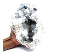 Géode de célestite Brute en Cristaux de 4100 grammes et 190 millimètres, Minéral Celestine de Madagascar, 100% Naturelle, Pièce Unique Rare, Pierre décorative, Minéral de lithothérapie
