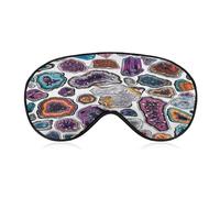 Geodes and Rocks Masque de sommeil doux et confortable pour la nuit Masque rembourré pour les yeux avec bande réglable pour un repos profond en voyage travail