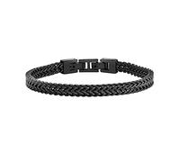 Geoffrey Beene Bracelet double chaîne Franco en acier inoxydable avec rallonge pour homme, 8.5", Acier inoxydable, Sans pierre précieuse