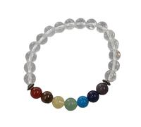 Geofossiles Bracelet Quartz Clair 7 Chakras 8mm 566