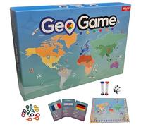 GeoGame - Jeu de Société Quiz Géographie Monde | Culture Générale, Histoire & Capitales | Apprendre Pays 197 Cartes | Défi Éducatif Famille, Enfants & Adultes | Cadeau Noël Anniversaire 1-6 Joueurs