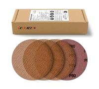 GEOGIEEW Lot de 50 grilles abrasives de 150 mm - Papier abrasif rond - Grain 150 - Résistant à l'usure et au colmatage - Sans poussière - Idéal pour les bricoleurs et les professionnels, pour le bois