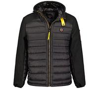 Geographical Norway Abator Men - Doudoune Homme Capuche - Parka Chaude Matelassee Automne Hiver - Veste Manteau Chaud - Blouson Ski Coupe Vent Manches Longues Rembourrage - Hommes (Noir XL)