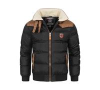 Geographical Norway ABRAMOVITCH BELL Men - Veste/Blouson homme hiver - Doudoune polaire hiver avec capuche pour homme - Vêtement/Manteau matelassé noir men, jacket/parka de ville - noir - S